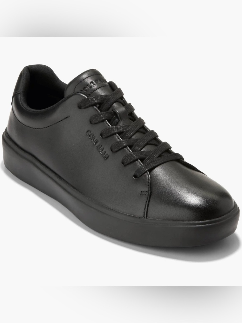 Cole Haan Men’s Leather Low-Top Sneaker Black Size 11 Grand Crosscourt Traveler